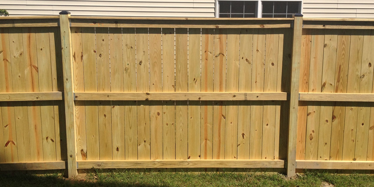 treated wood fencing